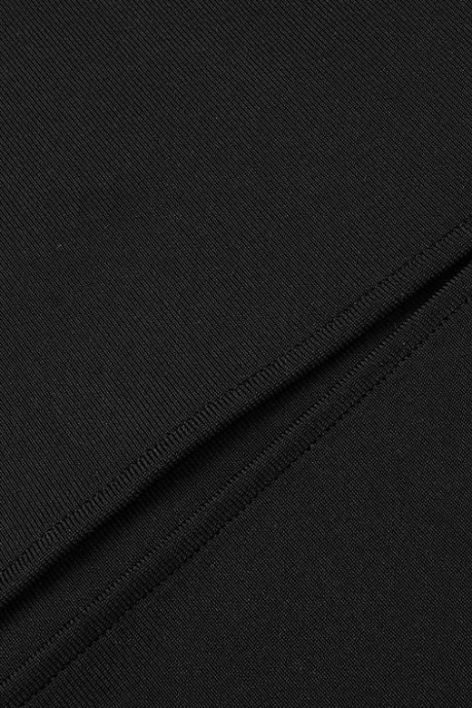 Classic Black Sweetheart Spaghetti Strap Side Stripe Bandage Bodycon Maxi Dress