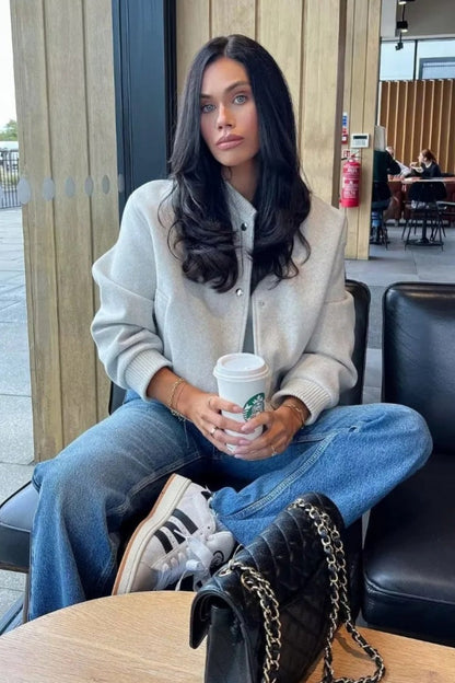 Relaxed Fit Aviator Jacket