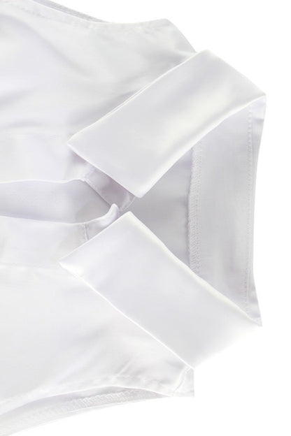 Satin Lapel Tie Front Top High Waist Pants Set