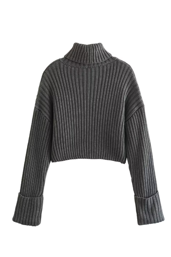 Ribbed Turtleneck Sweater