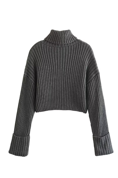 Ribbed Turtleneck Sweater