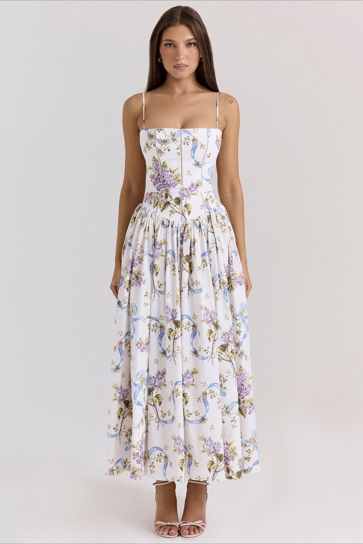 Romantic Tiered A-Line Floral Dress