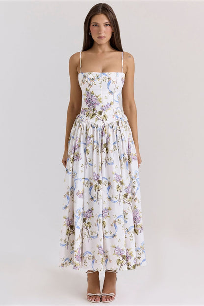 Romantic Tiered A-Line Floral Dress