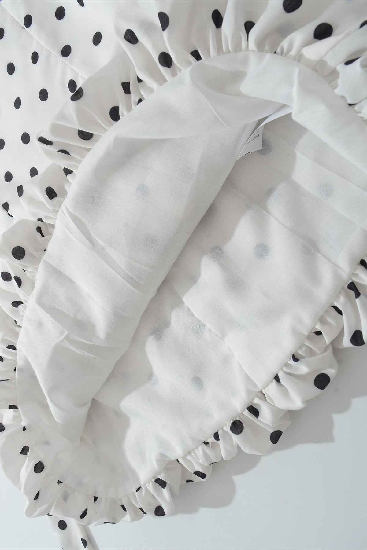 Polka Dot Halter Ruffle Hem Mini Dress