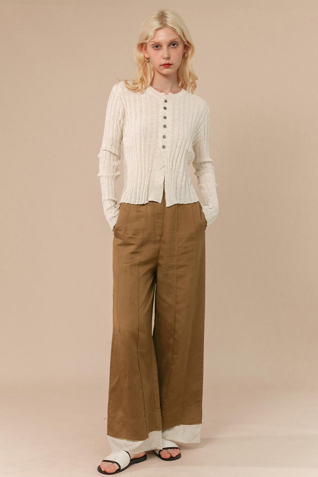 Slim Wool Crop Cardigan