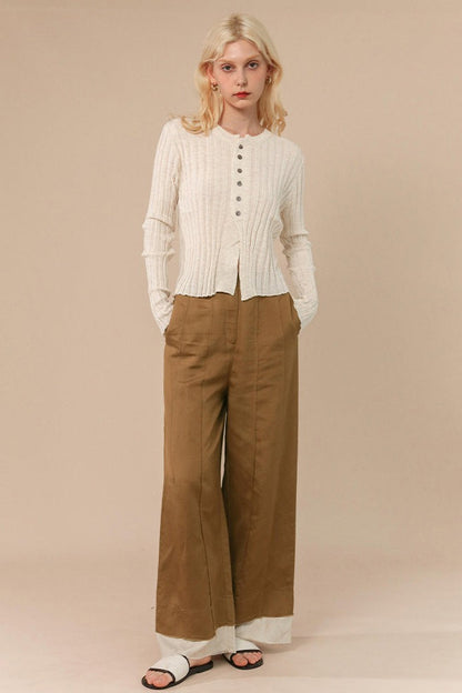 Slim Wool Crop Cardigan