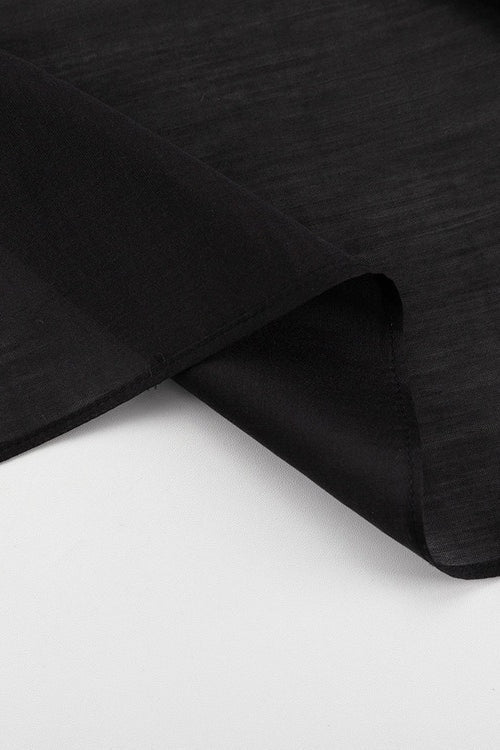 Double Layer Sheer Black High Slit Bodycon Skirt