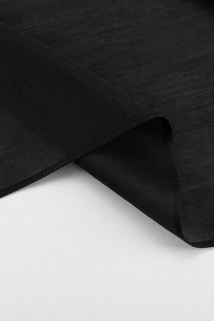 Double Layer Sheer Black High Slit Bodycon Skirt