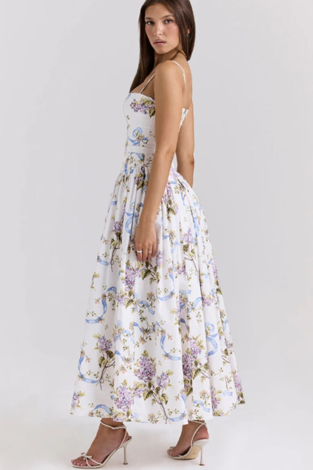 Romantic Tiered A-Line Floral Dress