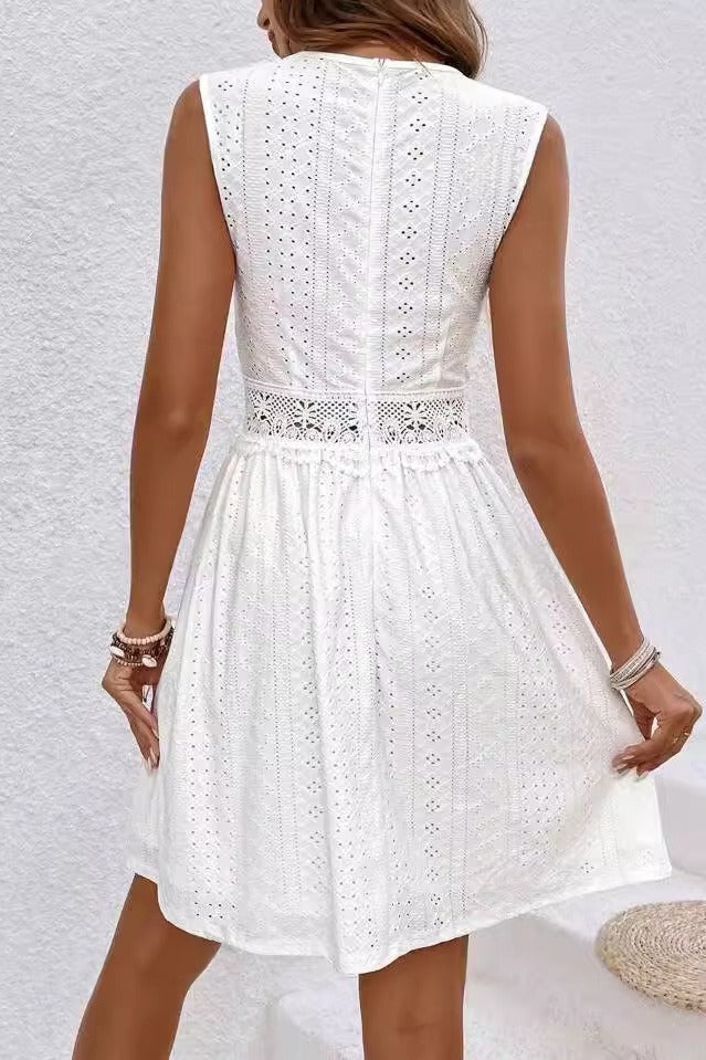 Jacquard Lace Patchwork Boho Dress