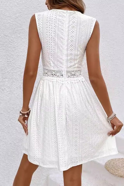 Jacquard Lace Patchwork Boho Dress
