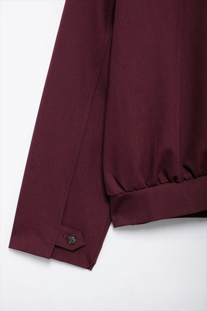 Burgundy Casual Zip Jacket