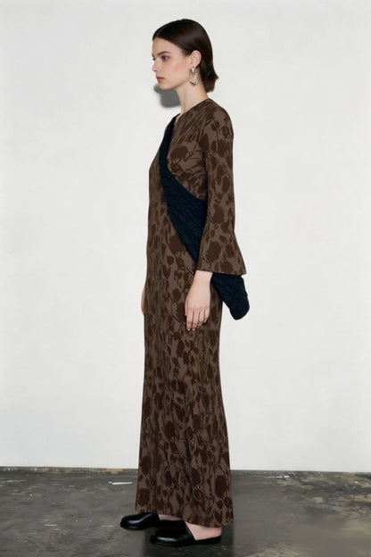 2024 Elegant O-neck High Waist Evening Party Streetwear Maxi Dress