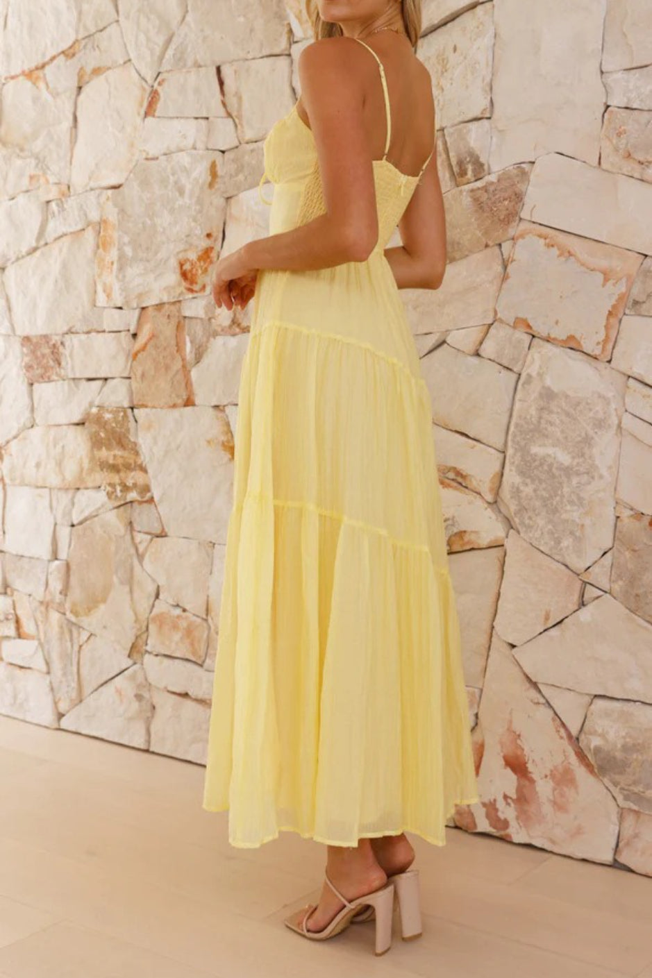 Patchwork Tie Back Flowy Boho Dress