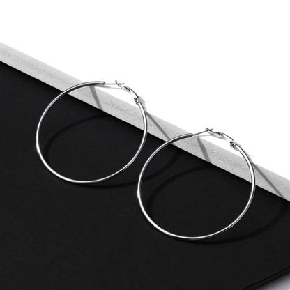 Oversized Titanium Steel Hoop Earrings