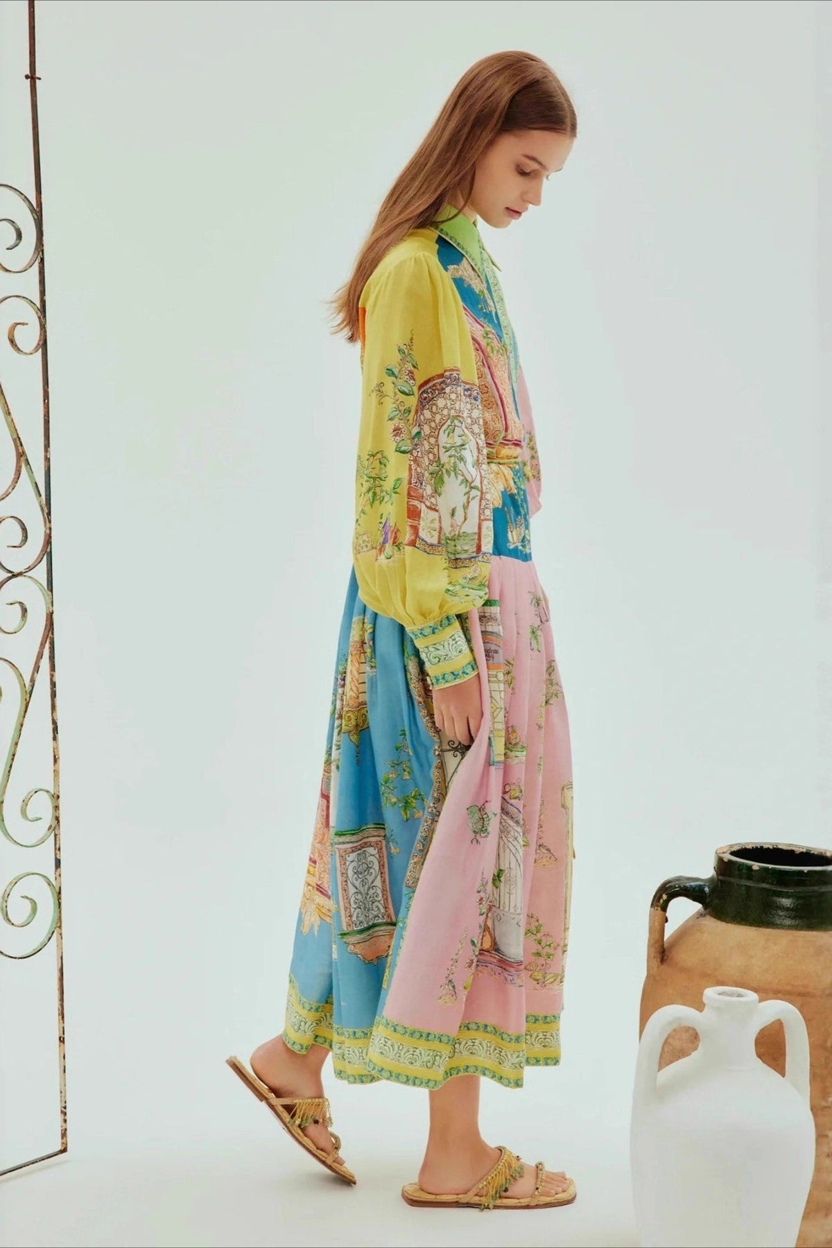 Graffiti Printed A-Line Casual Boho Dress