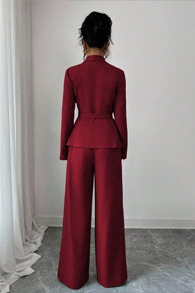 Long Sleeve Two Piece Blazer Pants Set