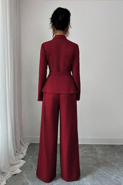 Long Sleeve Two Piece Blazer Pants Set
