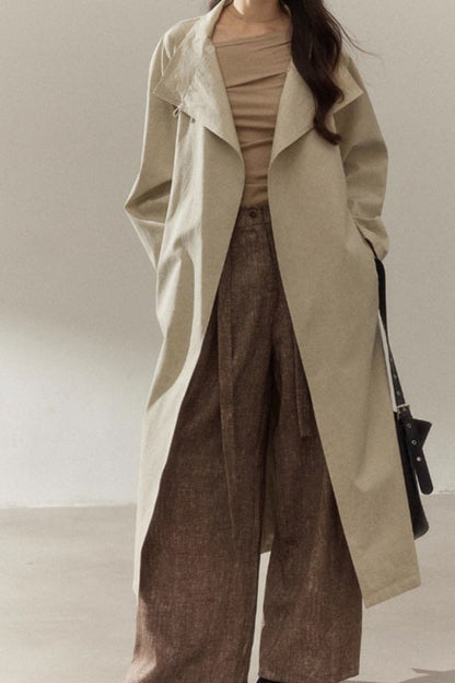 Sophisticated Minimalist Style Long Overcoat