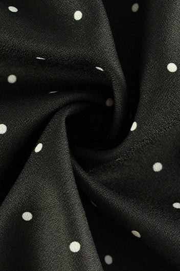 Polka Dot V-Neck Tiered Ruffle Spaghetti Strap Mini Dress