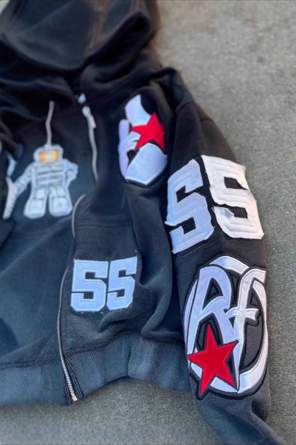 Racing Graphic Zip Up Hoodie