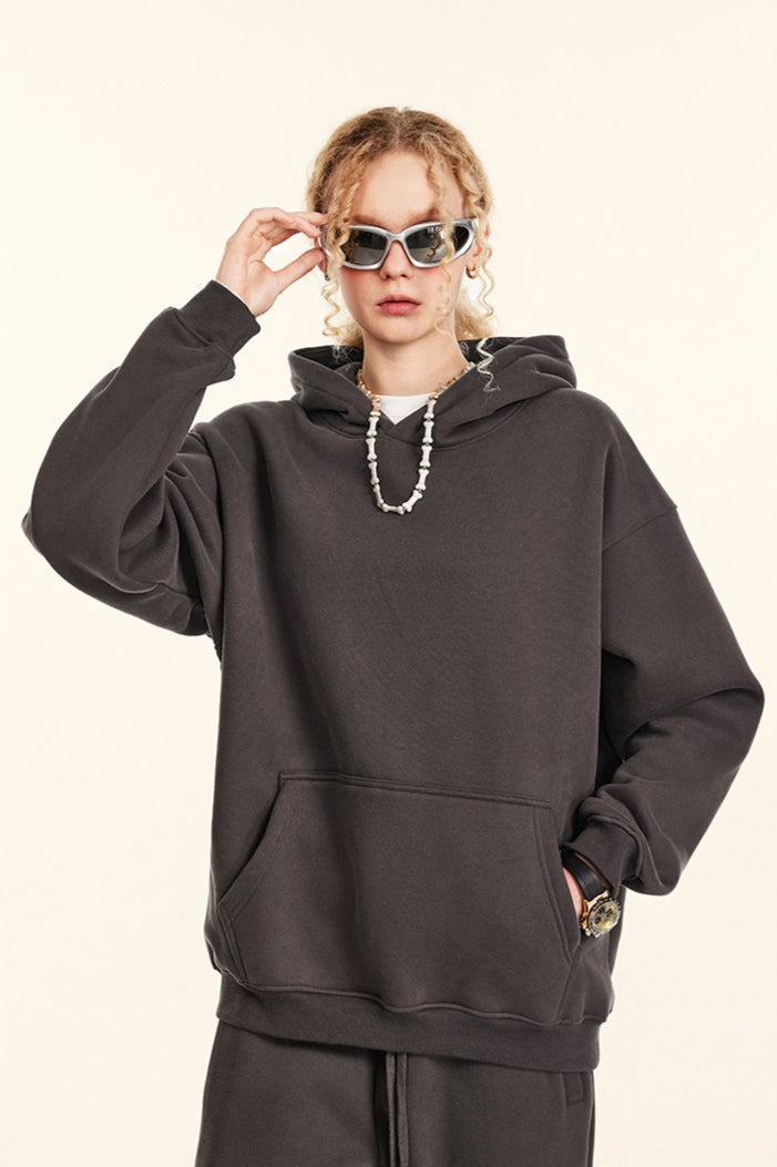 Oversized Heavyweight Fleece Pullover Hoodie