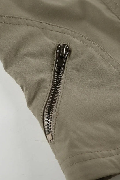 Vintage Drawstring Hem Street Jacket