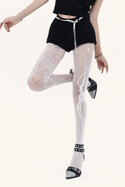 Y2K Gothic Spider Web Fishnet Tights