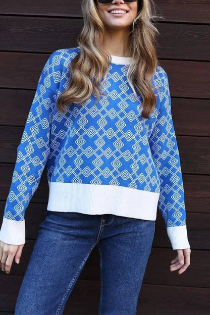 Chic on-trend Jacquard Sweater