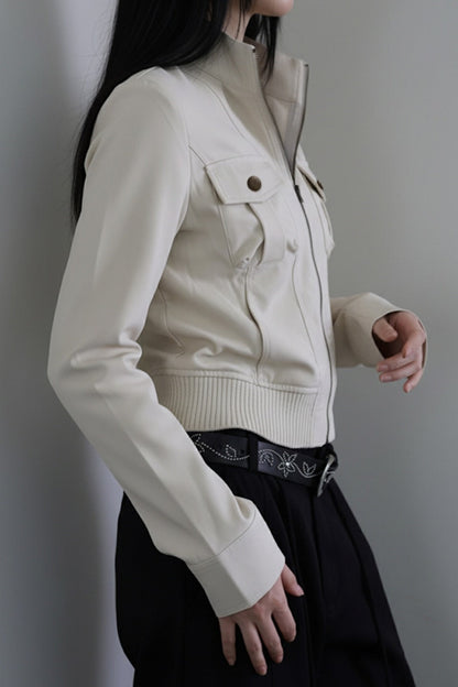 Tailored Waist Utility Zip Jacket