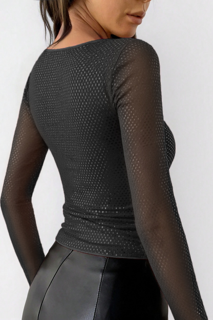 Y2K Spicy Halter Neck Long Sleeve Crop Top