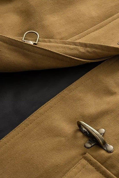 Vintage Notch Collar Cargo Jacket