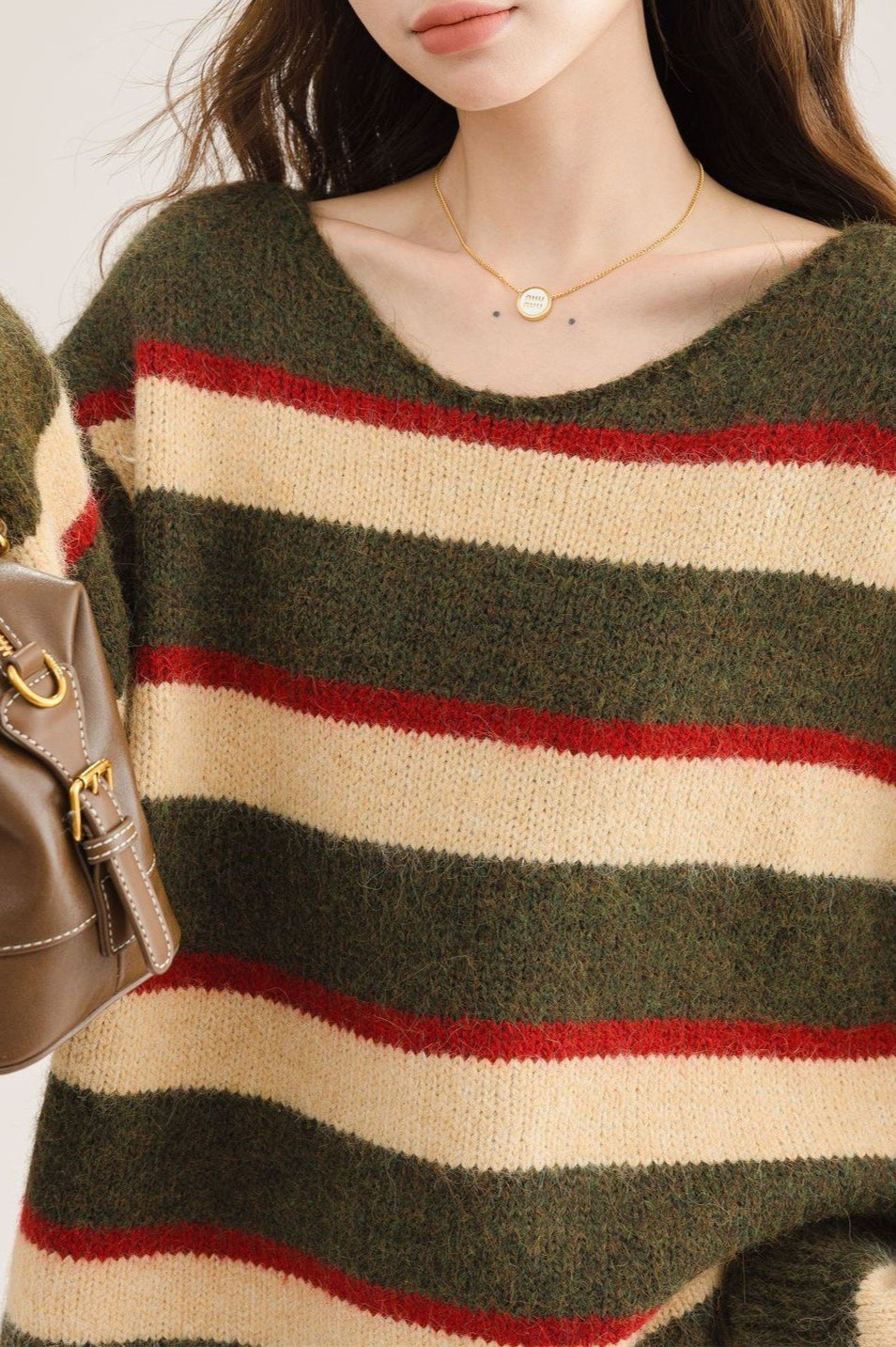 Crew Neck Colorblock Sweater