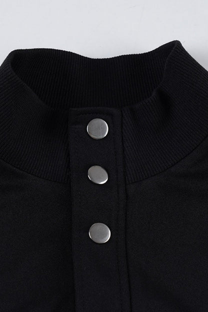Fitted Short Band Collar Jacket