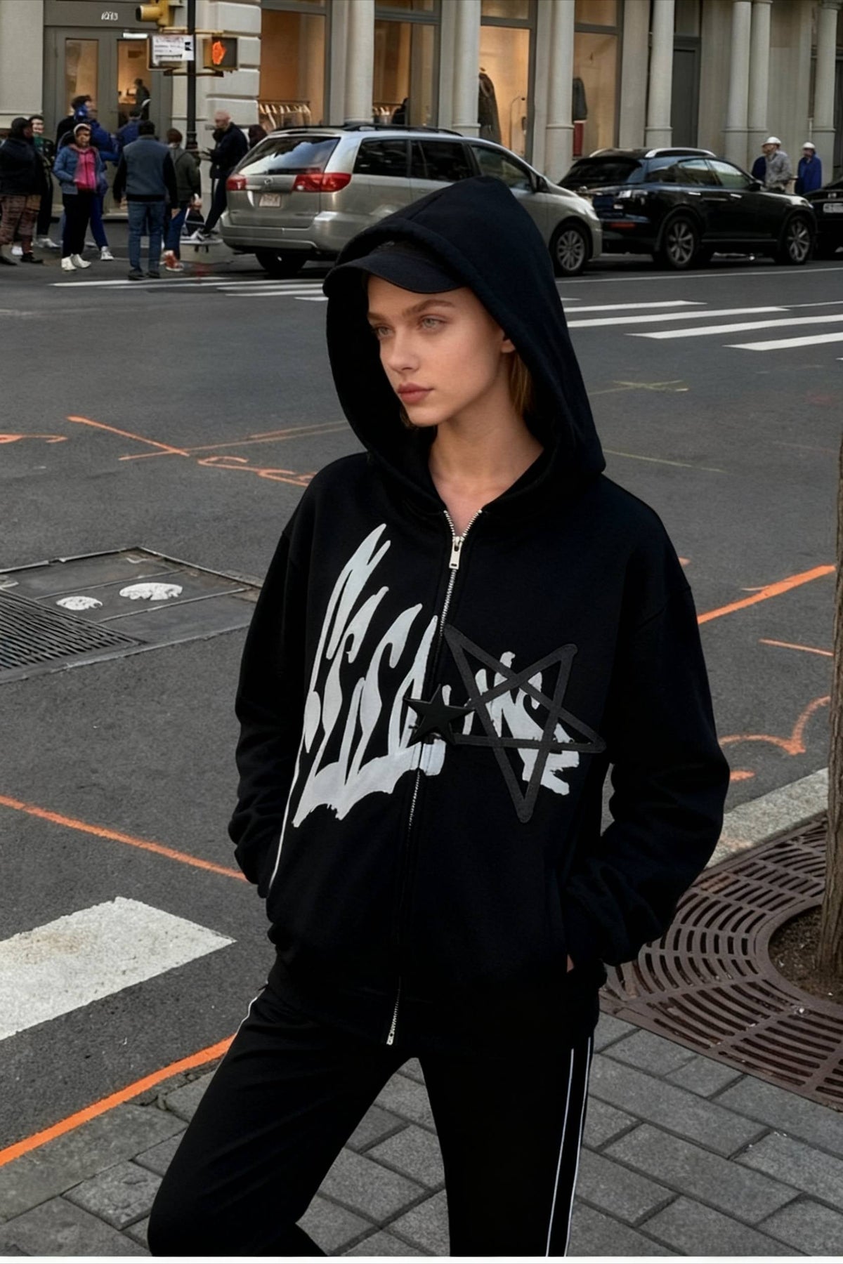 Y2K Retro Letter Hoodie