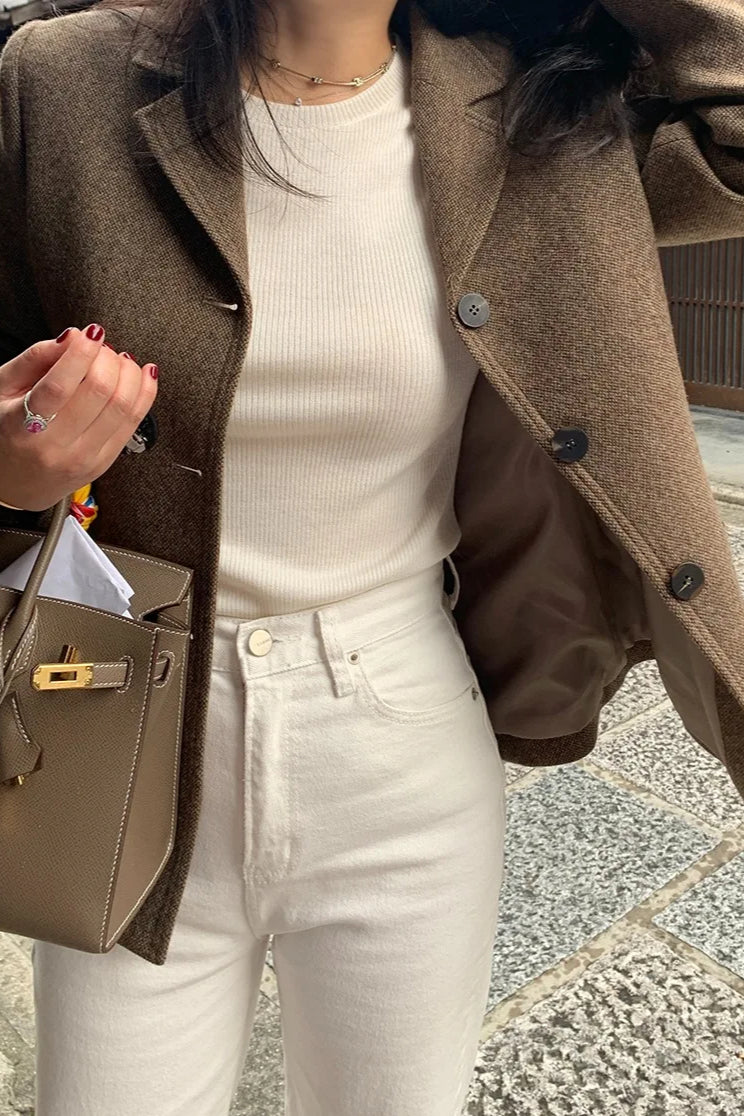 Slim Wool Coat Blazer