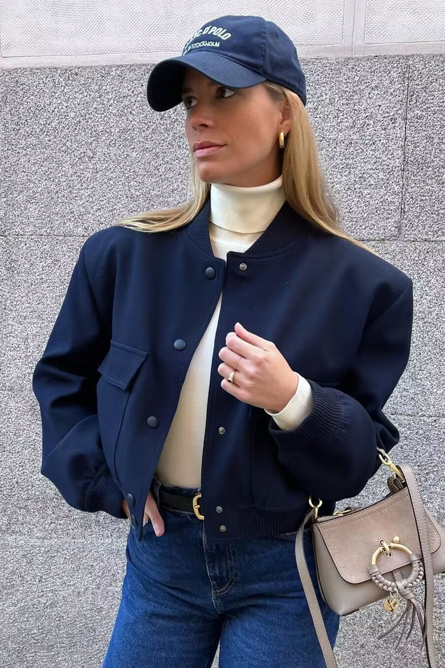 Oversized Pocket Bomber Jacket