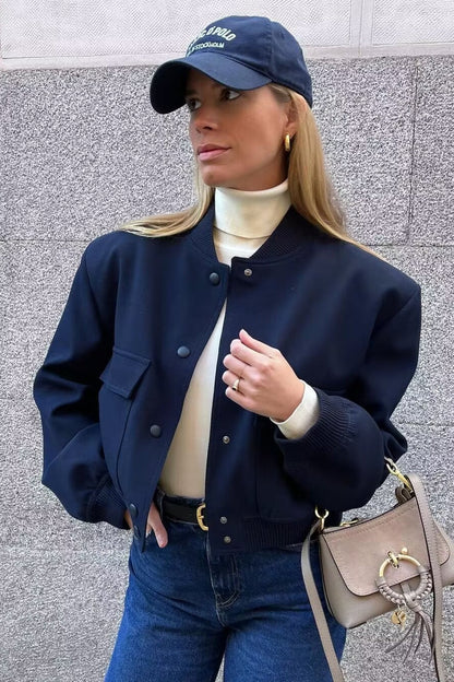 Oversized Pocket Bomber Jacket