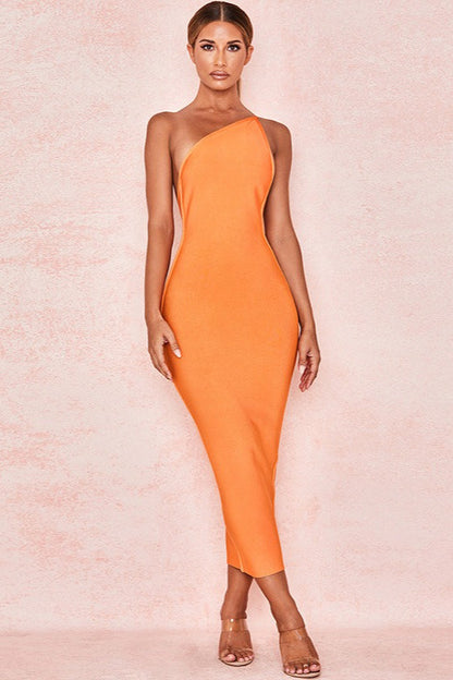 One Shoulder Backless Party Dress