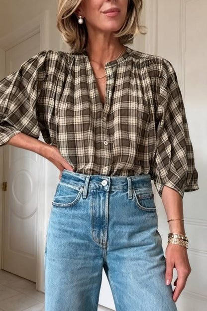 Balloon-Sleeve Top