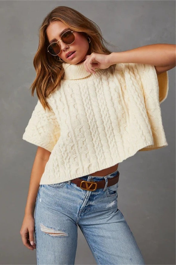 Oversized Turtleneck Pullover Sweater