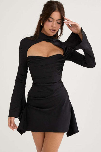 Knit Classic Color Cocktail Dress