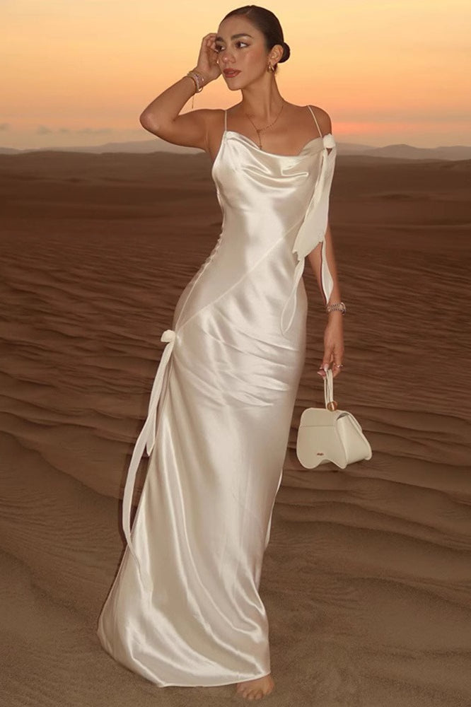 Cami Backless Maxi Silk Dress
