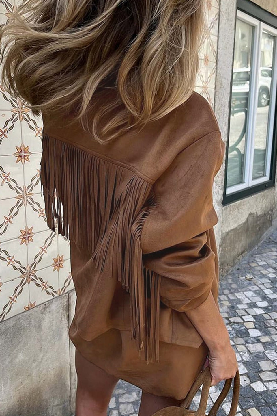 Earth Tone Fringed Jacket