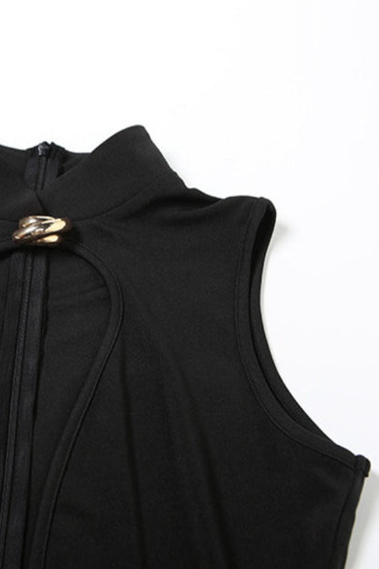 Sheer Sleeveless Bodycon Mini Dress