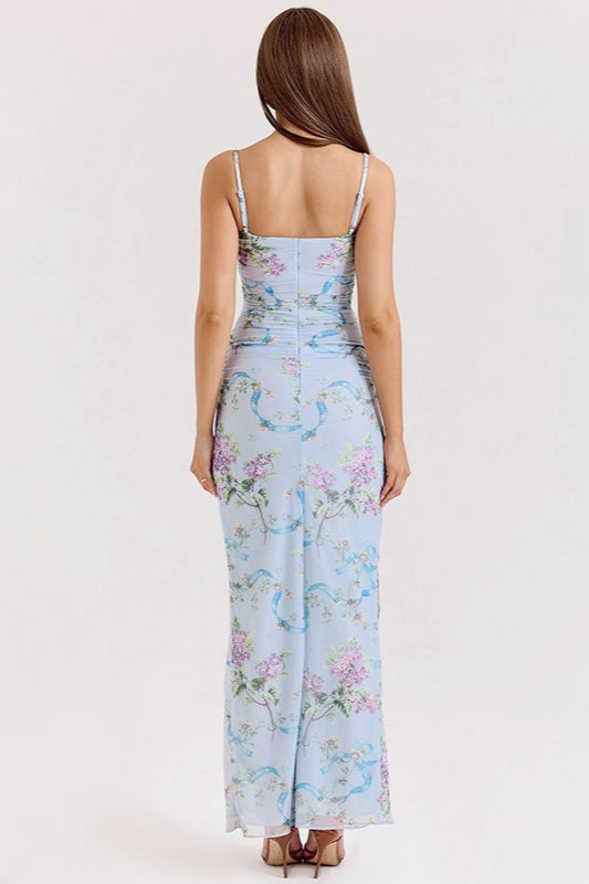 Lace Floral Maxi Slip Dress