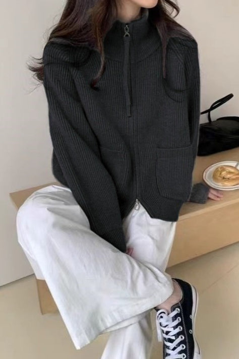 Loose Fit High Neck Sweater