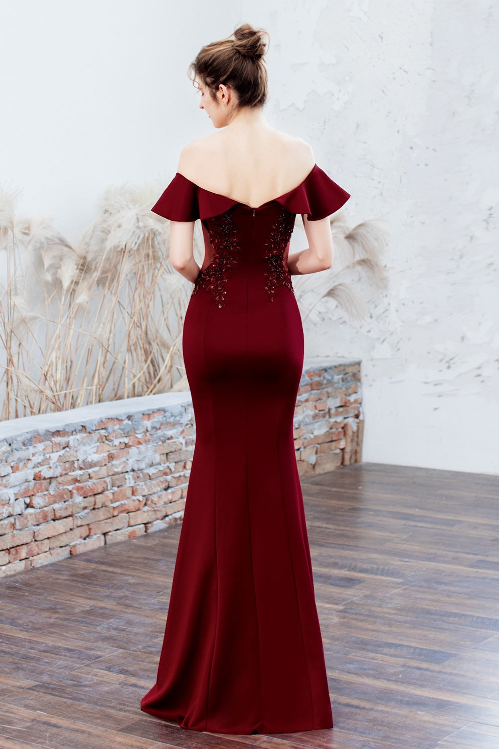 Elegant Off Shoulder Bodycon Formal Dress