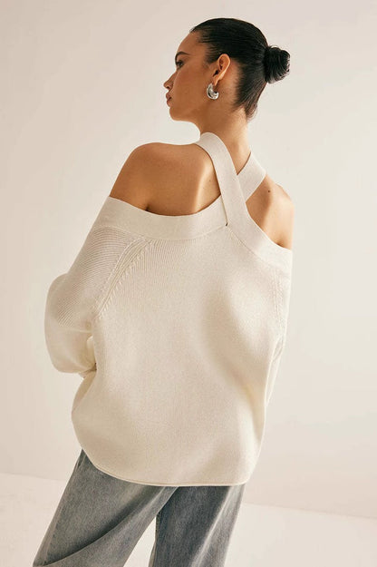 Chic Pullover Off Shoulder Sweater