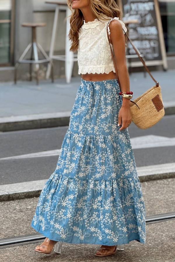 Chic Flower Crochet Hollowout Tank Top